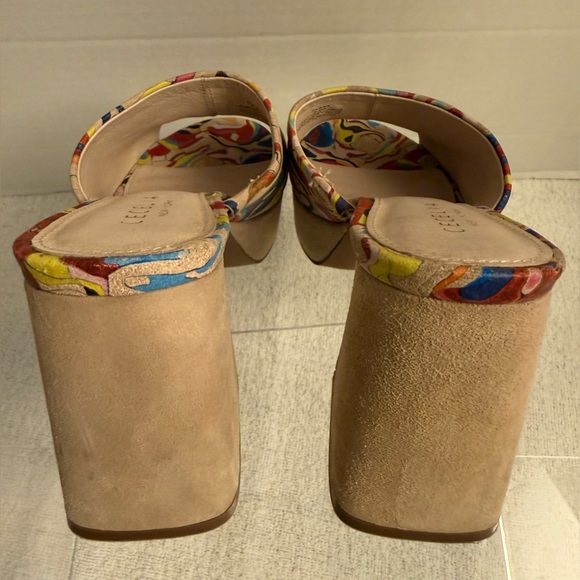 Cecilia New York Platform Slide Mules – Abstract Print | Size 6.5 - Picture 9 of 11